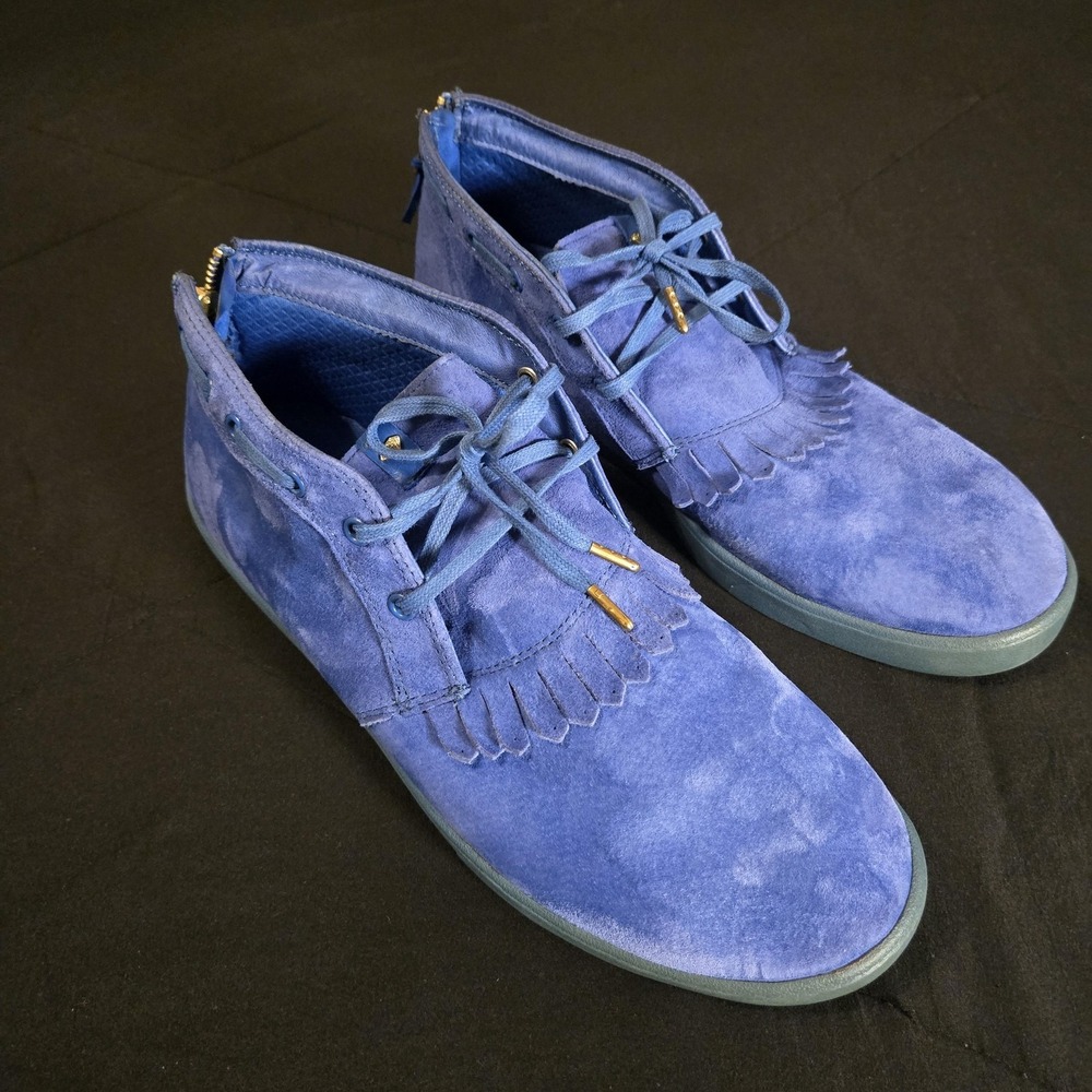 Diamond Supply Co Shoes Mens Size‎ 13 Blue Jasper Suede Fringe Casual Sneakers